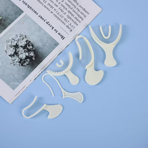 SJ Medical Grade Plastic Dental Disposable Consumable Bite Implant Impression Tray with Mesh Nylon Net